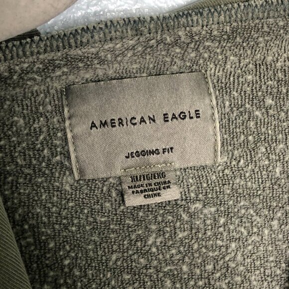 American Eagle Green Jegging Fit Zip Hoodie Sweatshirt Oversized - Picture 3 of 6